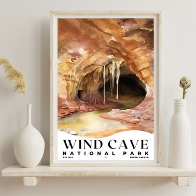 Wind Cave National Park Poster, Travel Art, Office Poster, Home Decor | S4 - image6
